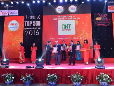 Dược Hà Tây lọt Top 10 công ty dược Việt Nam uy tín năm 2016.